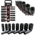 Rinktinės smūginės ilgintos galvutės raktams, 1/2", 10&ndash;32 mm