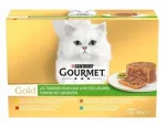 Katinų ėdalas Gourmet Gold Terrine, 12 x 85 g, su mėsa ir daržovėmis