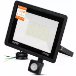 LED halogeninis lauko prožektorius su judesio ir sutemų jutikliu, 50W, IP65