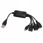 USB &scaron;akotuvas ESPERANZA EA114, 3x USB 2.0, miniUSB