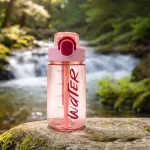 Vandens buteliukas 400 ml su snapeliu, 2in1 dangteliu ir laikikliu, Roses
