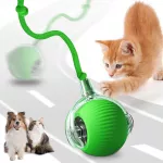 Interaktyvus LED žaislas kamuoliukas &scaron;unims ir katėms, elektrinis su vibracija