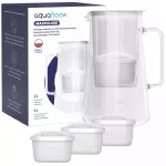 Vandens filtravimo ąsotis AquaFloow MaxiGlass 3 l baltas, 4 Maxi filtrai