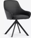 Kėdė biurui ir svetainei ROSTRUP Eco LEATHER BLACK