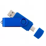 USB atmintinė TWISTER, 256 GB, USB 3.0/3.2, USB-C, mėlyna