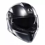 Motociklininko &scaron;almas AGV Streetmodular Resia pilkas/ sidabrinis/ raudonas, M dydis