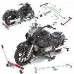 Motociklų manevravimo vežimėlis su bėgeliu ACEBIKES, 450 kg