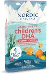Vaiki&scaron;kos žuvų taukų guminukai Nordic Naturals DHA be cukraus, 600 mg, 30 vnt.