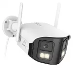 Lauko vaizdo kamera SANNCE DQ400P, 4MP, PoE ir WiFi, dvigubas objektyvas, garsas
