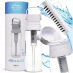 Vandens filtruojantis butelis Aqualogis Aqua&Go 0,5 l baltas