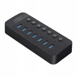 USB &scaron;akotuvas CT2U3-7AB su 7 jungikliais, juodas