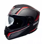 Viso veido motociklininko &scaron;almas SMK GLIDE KYREN MA263, juodas/raudonas, matinės spalvos, S dydis
