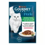 &Scaron;lapias kačių maistas Gourmet Perle su &scaron;pinatais ir upėtakiu, 85 g