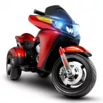 Vaiki&scaron;kas elektrinis triratis motociklas, 12V 7Ah, mink&scaron;ti EVA ratukai, odinė sėdynė