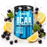 Aminorūg&scaron;čių milteliai Real Pharm BCAA 400g Lemon Currant