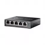 Komutatorius TP-Link ES205GP, 5 gigabitiniai prievadai, 4 PoE+ (65W)