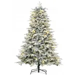 Dirbtinė eglutė su LED, padengta sniegu, 210 cm, PREMIUM