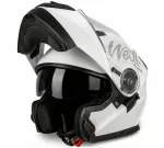 Motociklininko &scaron;almas WESTT Torque X Jaw, baltas, L, su dvigubu vizoriumi