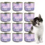 Kačių konservai POKUSA CatLine KITTEN, putpelėmis, 12 x 200 g