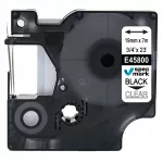 Lipni juostelė DYMO D1 45800, 19 mm x 7 m, permatoma su juodu tekstu