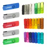 USB atmintinė Twister Dual 32GB, USB 2.0 ir USB-C, su LOGO graviravimu, 10 vnt.