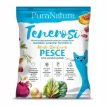 Pusiau drėgnas kačių pa&scaron;aras Pura Natura Tenerosi su menke, 800 g