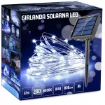 Lauko girlianda su saulės baterija, 200 LED, 22 m