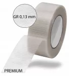 Stiklo pluo&scaron;tu armuota lipni juosta, 50 mm x 50 m, dėžėms