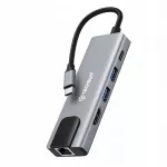 Dokavimo stotelė Techsuit NetBridge 5 in 1 (H1), Type-C į 1x USB2.0
