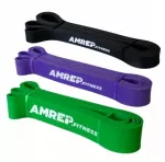 Atsparumo gumų rinkinys AMREP FITNESS (juoda, violetinė, žalia)