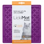 Katinų lėto &scaron;ėrimo kilimėlis LICKIMAT CAT BUDDY, violetinis, 20x20 cm