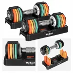 Reguliuojamų hantelių rinkinys REBEL ACTIVE RBA-2334, 2 x 5 kg