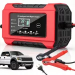 Automobilio akumuliatoriaus įkroviklis 12V 6A su LCD, AGM, regeneracijos funkcija