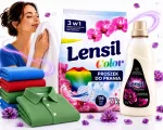 Skalbimo milteliai LENSIL KOLOR 7 kg ir skalbinių mink&scaron;tiklis PARFUM 2 l rinkinys