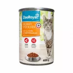 Kačių maistas ZooRoyal su vi&scaron;tiena ir morkomis drebučiuose, 400 g, be grūdų ir cukraus