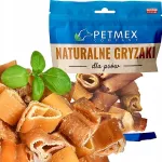 &Scaron;unų skanėstas dantims Petmex, kiaulių odos tra&scaron;kučiai, 100 g