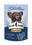 &Scaron;unų pa&scaron;aras CLUB 4 PAWS, 85 g, antis ir kalakutiena padaže