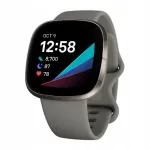 I&scaron;manusis laikrodis Fitbit Sense, pilkai sidabrinis, nerūdijančio plieno, su &scaron;irdies ritmo matuokliu