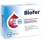 Maisto papildas BIOFER su vitaminu C, 60 kapsulių