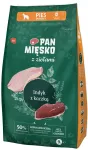 Sausas &scaron;unų maistas PAN MIĘSKO su žolelėmis, kalakutiena ir antiena, 9 kg, M dydžio granulės