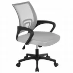 Pilka ergonomi&scaron;ka biuro kėdė su porankiais, pasukama