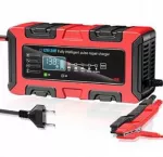 Akumuliatorių įkroviklis su remontavimo funkcija, 12V 10A, LCD ekranas