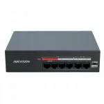 Tinklo jungiklis Hikvision DS-XS06-P, 4 POE RJ45 Ethernet prievadai