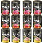 &Scaron;lapi katės ėdalas RAFI, 12 x 400 g, 3 skoniai, be grūdų