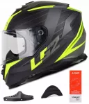 Motociklininko &scaron;almas LS2 FF800 Storm II Nerve, juodas/geltonas, su blenda, dydis L