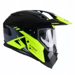 Motociklininko &scaron;almas KENNY RACING Dual Adventure Extreme, juoda/pilka/geltona, M dydis