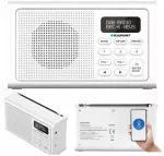 Ne&scaron;iojama radija BLAUPUNKT DAB+FM Bluetooth DR3WH, veikianti su baterijomis
