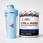 Baltyminis jautienos kolagenas SPORT ARMOUR 300g su plaktuve, aviečių skonio