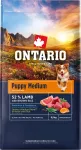 Sausas ėdalas &scaron;uniukams Ontario Puppy Medium su ėriena ir rudaisiais ryžiais, 6,5 kg