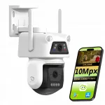 Lauko WiFi kamera BeansView PTZ, pasukama, 10 Mpx (2x 5 Mpx)